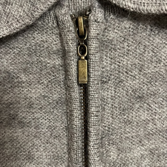 CASUAL CORNER ANNEX vintage wool full zip collared gray cardigan sweater XL - Picture 4 of 12